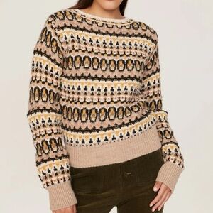 Vanessa Bruno Alpaca Wool Fair Isle Ventura Sweater